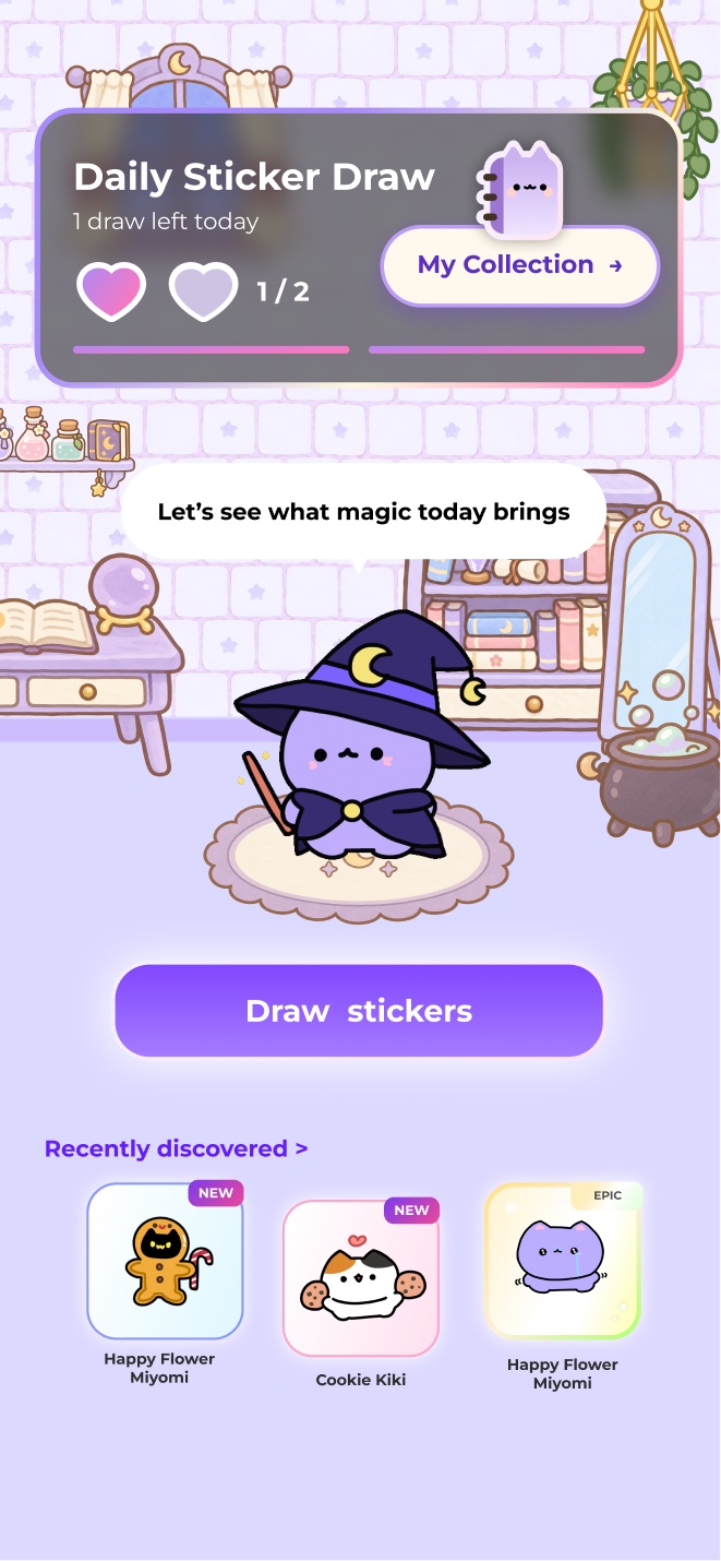 The daily sticker draw